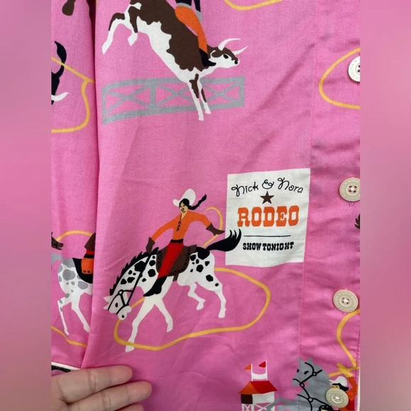 Nick & Nora Rodeo Night Show Night Shirt Small - Picture 5 of 8